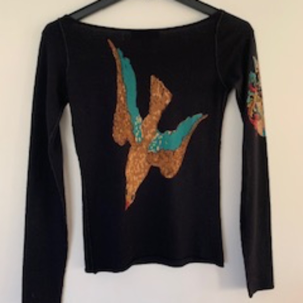 Raw 7 black knitted sweater , 100% cashmere , like new